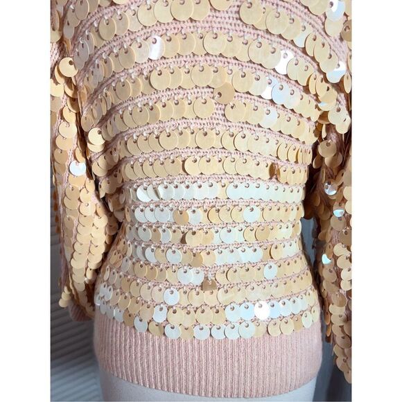 Sèmplice | Women’s | Sweaters | M | Vintage Y2k Sequined Light Barbie Pink Sweat - Picture 5 of 6